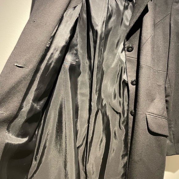 Vintage Black Wool Jacket / Coat from Ports International - Picture 8 of 11